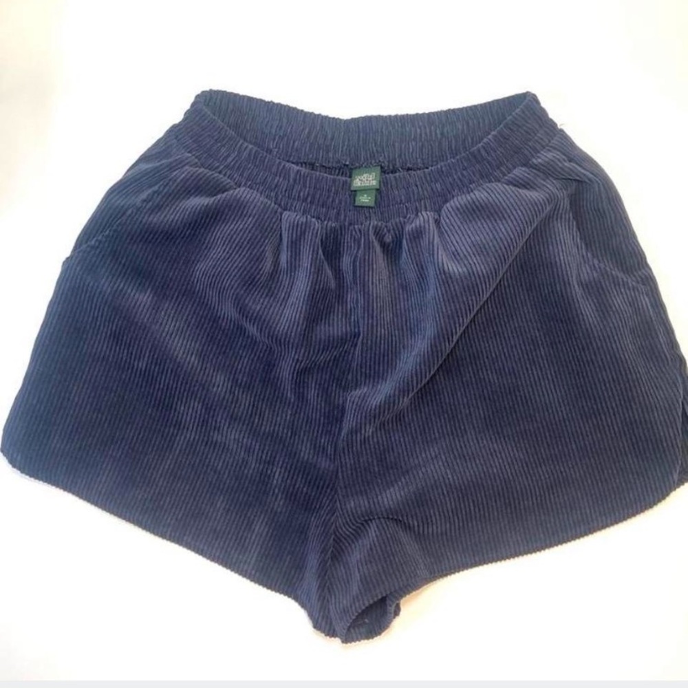 NAVY CORDUROY SHORTS